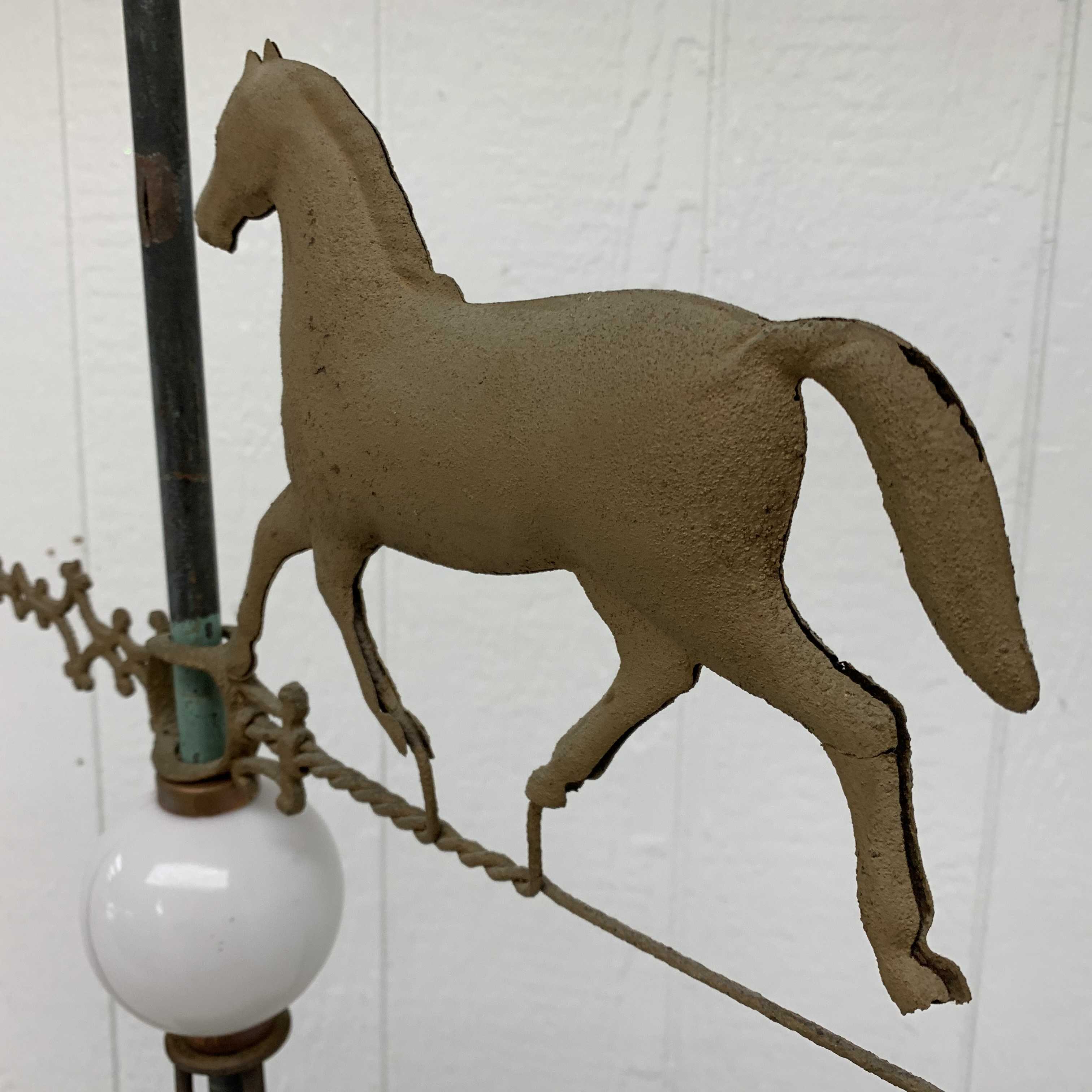 Antique Horse Weathervane/Lightning Rod