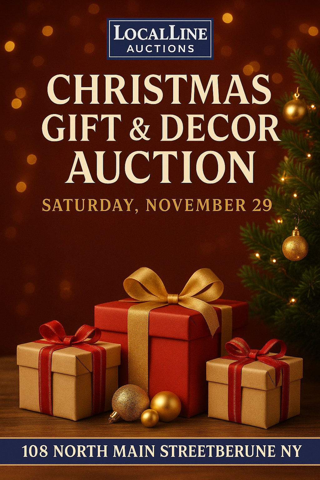 Auction teaser for Christmas Gift Auction Spectacular Sherburne NY