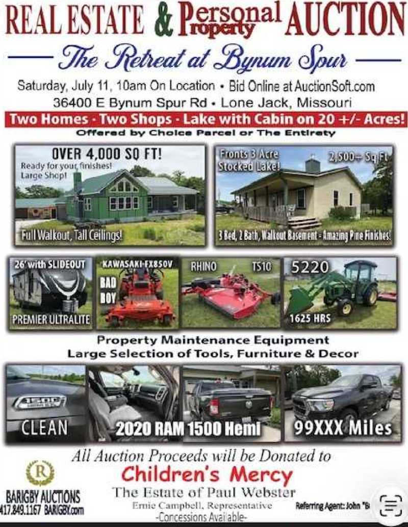 Auction teaser for LONE JACK REAL ESTATE & PERSONAL PROPERTY