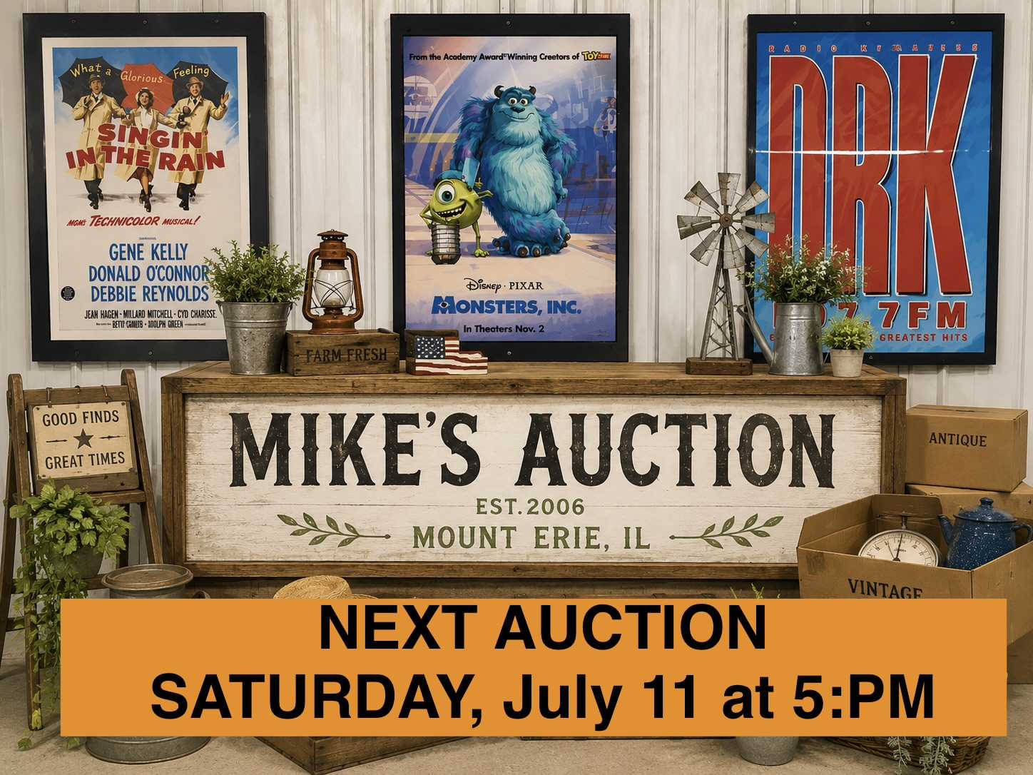 Auction teaser for Consignments & New Items Auction - 7/11/26