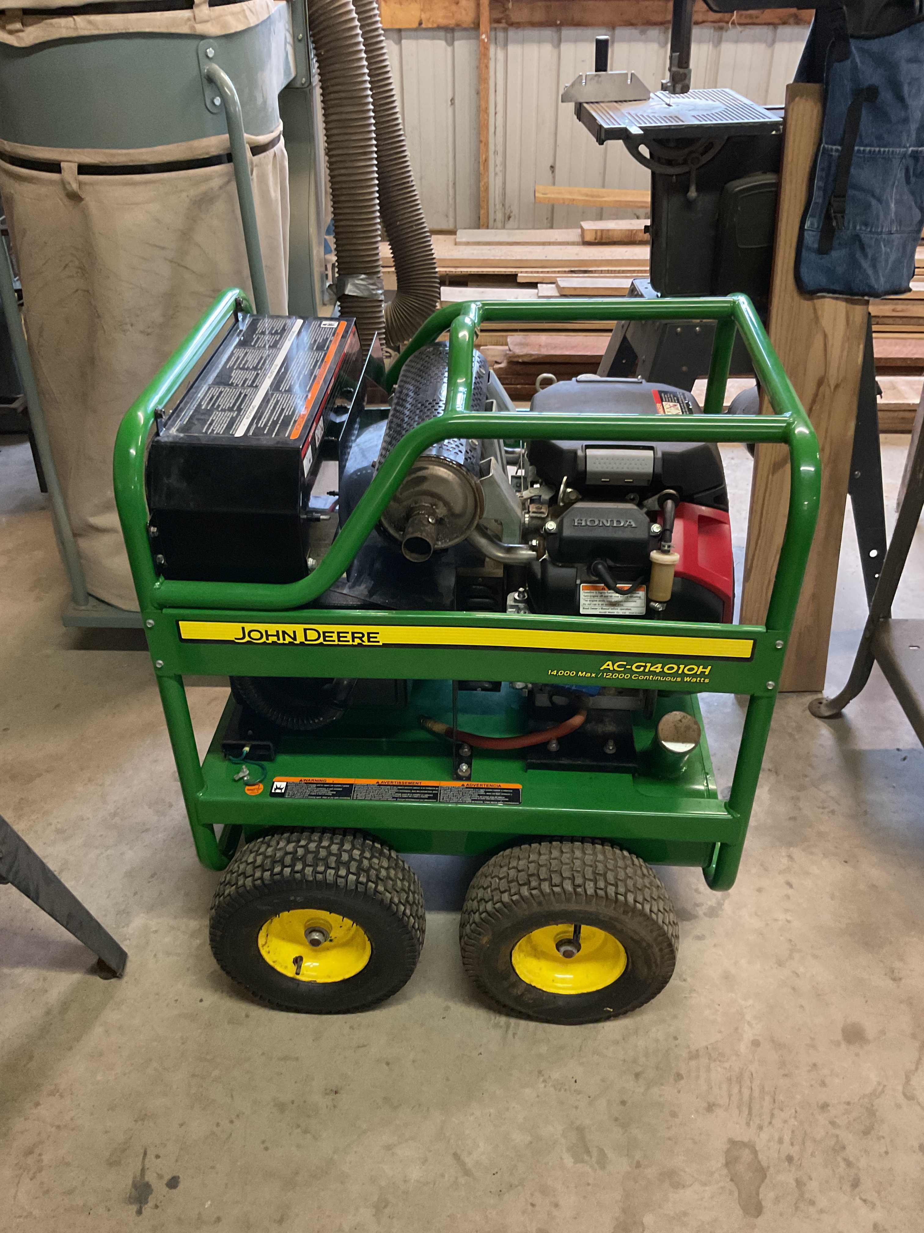 Auction teaser for JOHN DEERE PORTABLE GENERATOR, WOODWORKING TOOLS, HARDWOOD LUMBER & MORE!