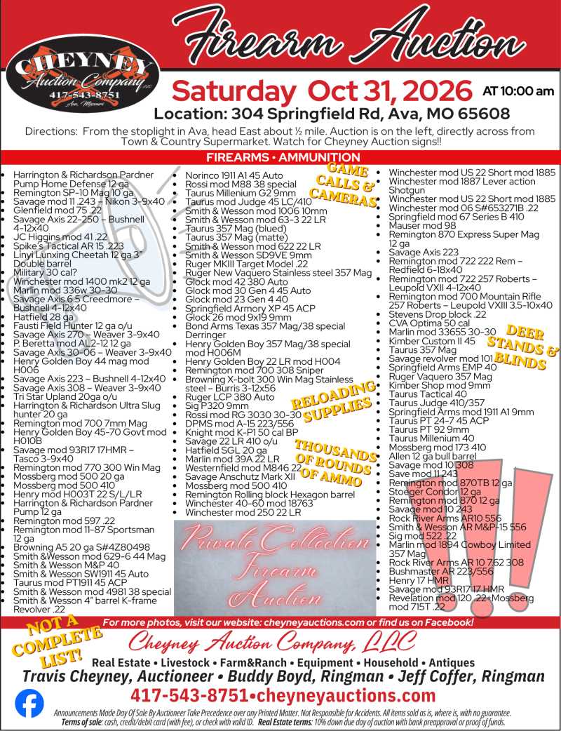 Auction teaser for PRIVATE COLLECTION FIREARM AUCTION